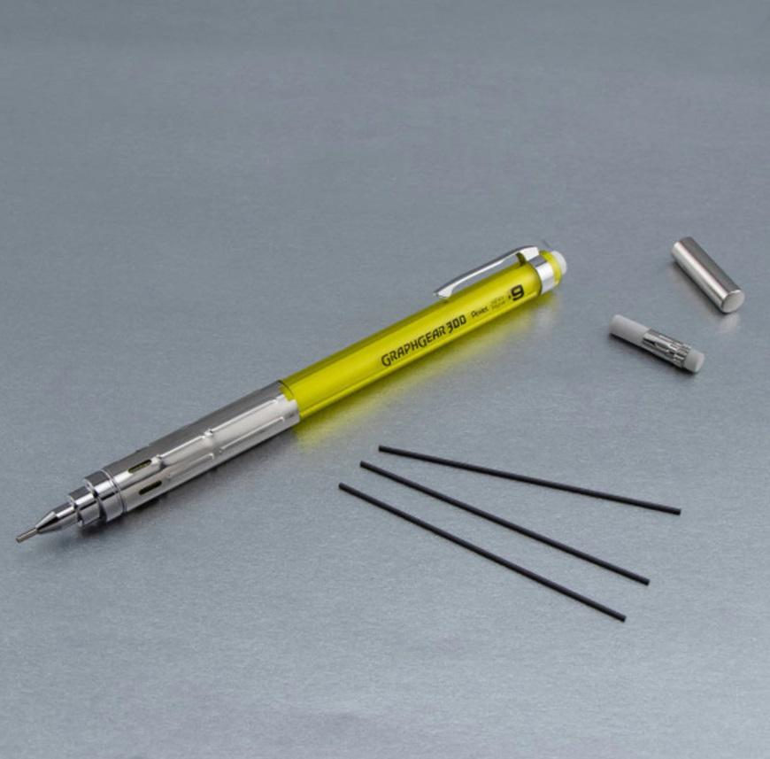 Pentel Graphgear 300 Mechanical Pencil 0.9Mm Yellow Pg319-Tgx