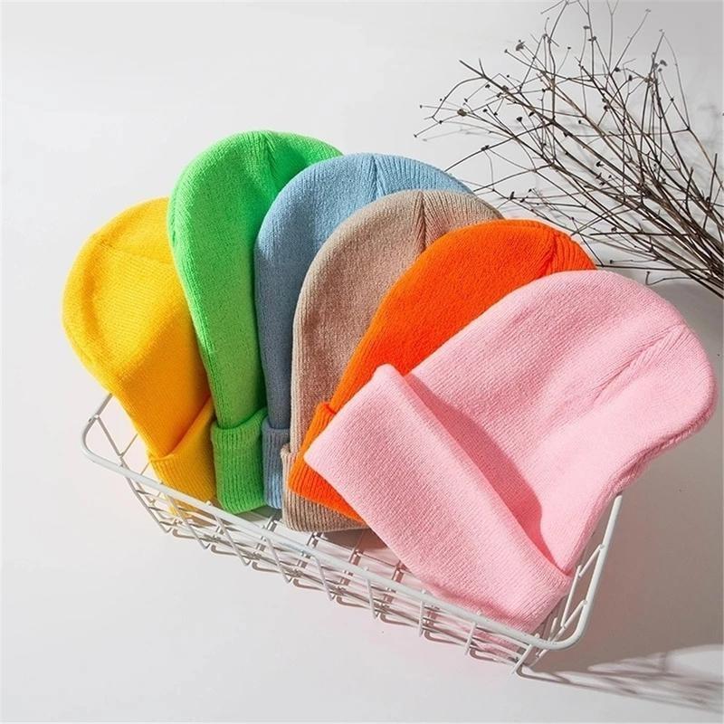 Unisex Warm Winter Beanie Hat, Stretch Knitted Solid Color Cap, Casual Soft Hat for Men and Women, Autumn Winter Cold Weather Headwear
