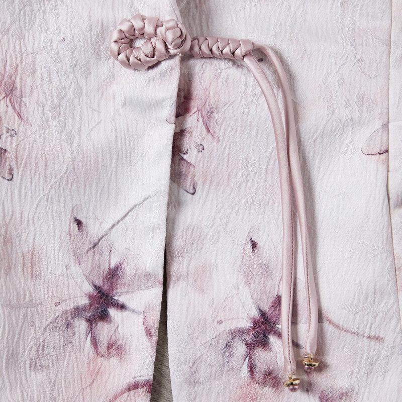 Paster Women's New Chinese Style Blazer & Vest Dress Set