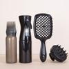 4 Teile/satz Rosa Silikon Kopfhaut Massage Kamm Entwirren Haar Pinsel Friseur Haar Farbstoff Applikator Flasche Salon Styling Werkzeuge
