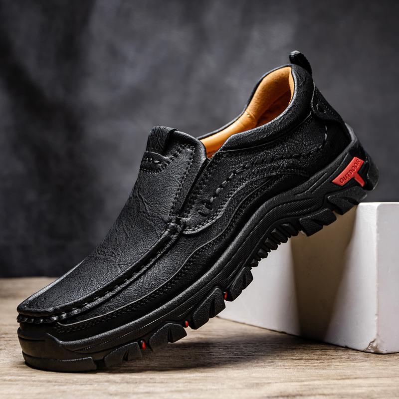 New Arrival Mens Leather Casual Shoes Breathable Loafers Men Sneakers Comfortable Male Driving Flats Slip on Footwear Moccasins