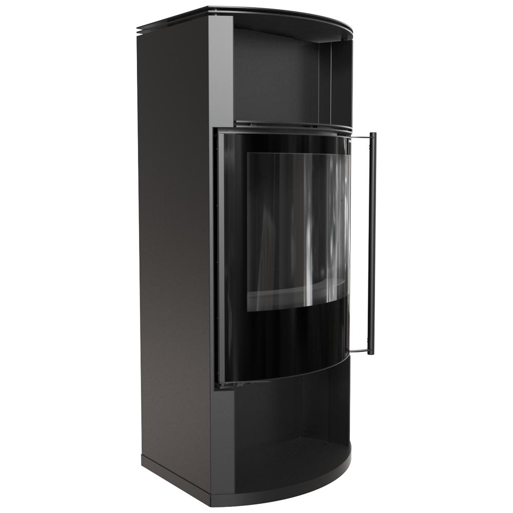 Wood burning steel stove KRATKI TOFA Ø 150 8 kW black thermotec