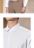 Langdeng Cotton Wool Long Sleeved White Shirt for Business Formal Wear