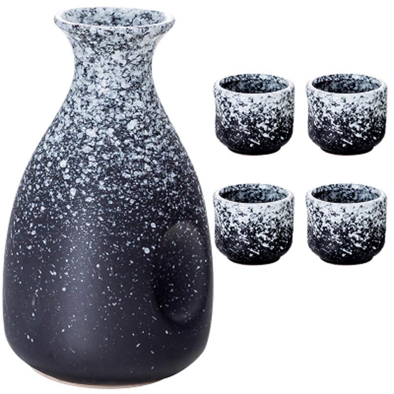Japanese Style Wine Set Retro Ceramic Wine Glass White Wine Cup Sake Bottle Small Wine Bottle Dispenser  Wine Bridesmaid Gift