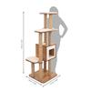Vesper High Base Xl – Couleur Noyer – 77,5 x 58 x 158 cm - Beige