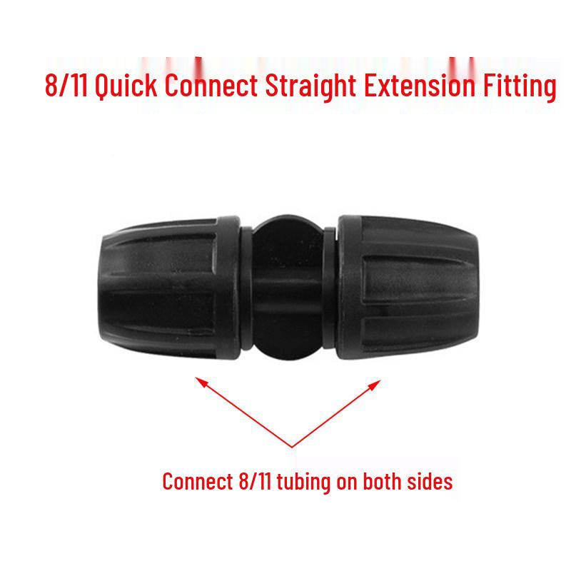 8/11 Buckle PE Pipe Connector for Micro Sprinkler Irrigation 2 pcs