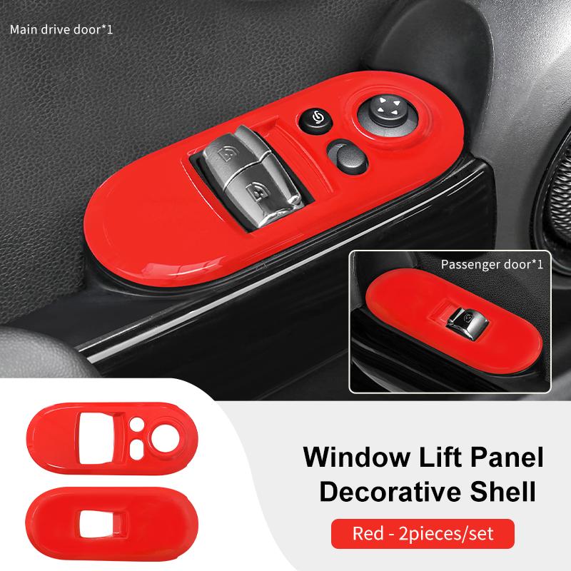 Car Window Lift Panel Decorative Shell For MINI COOPER S JCW F56 2014- ABS Car Window Button Interior Decoration Accessories