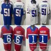 NFL Giants 3rd Gen Football Jersey 1 6 9 44 51 Embroidered Team Uniform