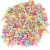 500Pcs Spacer Beads Colored Letter Plastic Hair Band Pendant Perforated Bead DIY Accessories