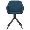 Dining Room Chairs 2 pcs Swivel Blue Velvet