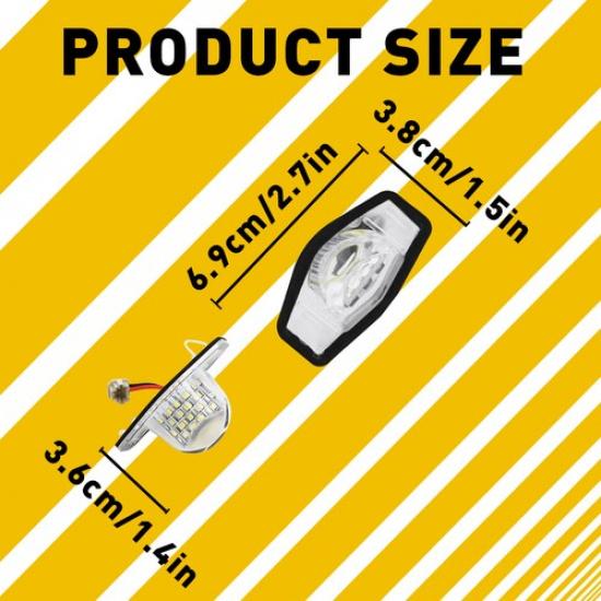 2Pcs Fit Honda CRV Fit Odyssey Element LED Full Plate License Light Tag Lamp Kit