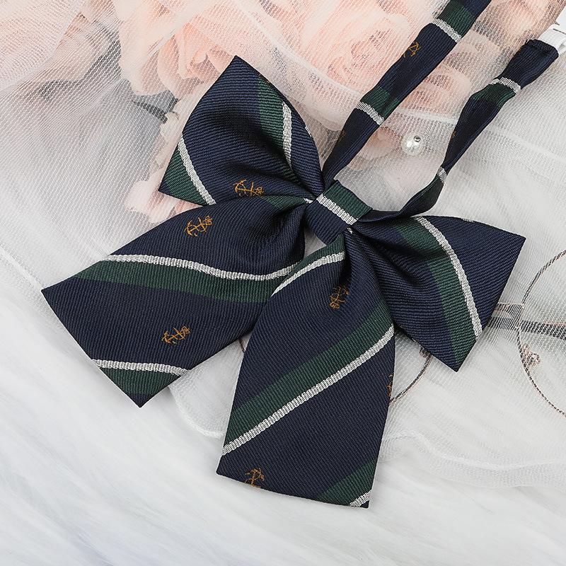 Jk Japanese Plaid Korean Version Of Collar Flower Graduate Female Collar Flower College Wind Streamer Jk Bow Shirt Accessories Sailor Suit