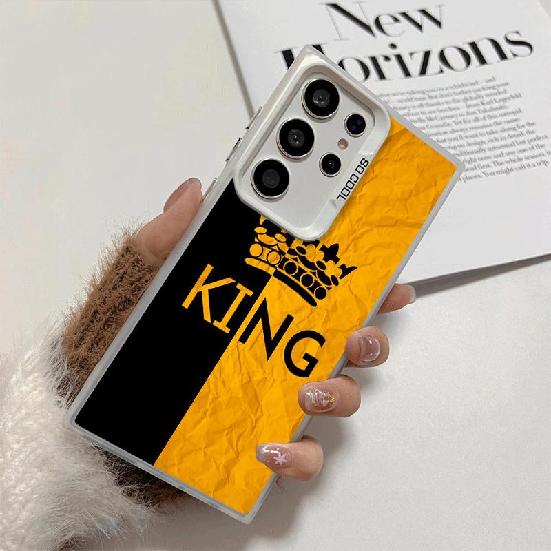 König und Königin Paar Thema Weiche Handyhülle für Samsung Galaxy S24 S25 FE S26 Edge S23 Ultra S22 Plus S21 + Stoßfeste Hülle Rückseite Sh