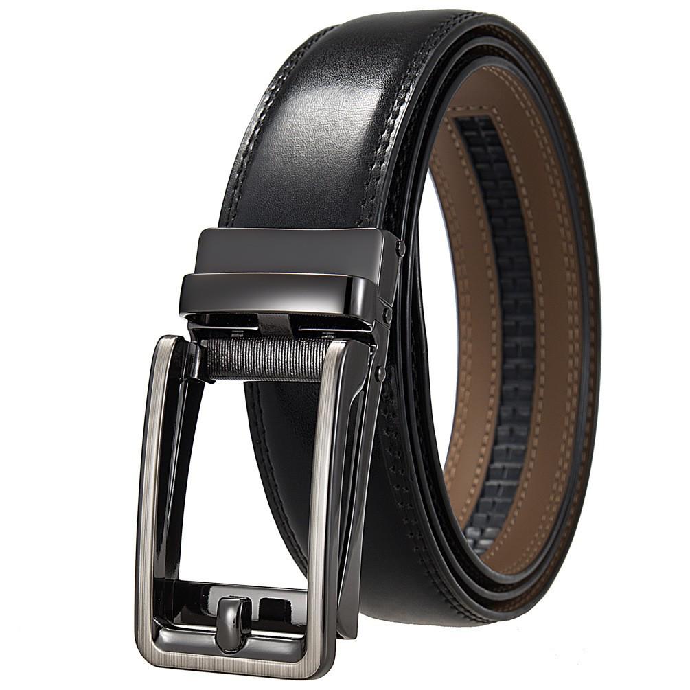 Men's Leather Automatic Buckle Business Belt LY36-32315-1