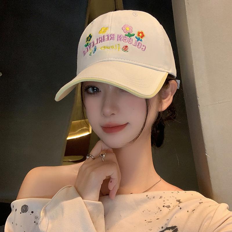 Baseball Cap For Women Sun Protection Duckbill Cap Korean Style Letter Print Duck Tongue Hat Cotton Casual For Men And Women Visor Ricygvm
