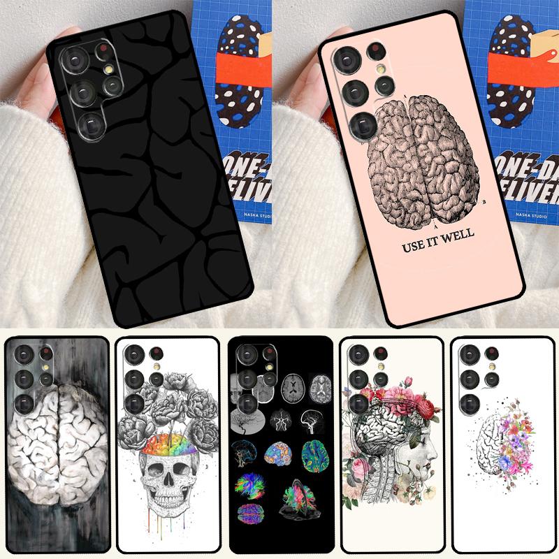 Anatomy Brain Soft Case For Samsung Galaxy S25 Ultra S9 S10 S20 FE S21 S22 S23 Plus S24 Ultra Funda Cover