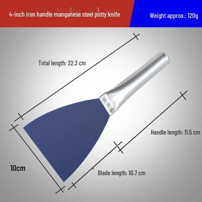 Stainless Steel Anti-Slip Plastering & Putty Knife with Plastic Handle