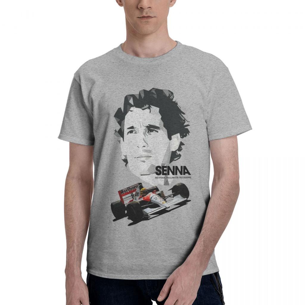 Men T Shirt Ayrton Senna Legend Cotton Y2K Graphic Customized Unisex Clothes T Shirts