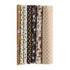 7 stk 50*50 cm Bomullsstoff DIY Assorted Squares Pre Cut Sengesett Quarters Bundle (brun)