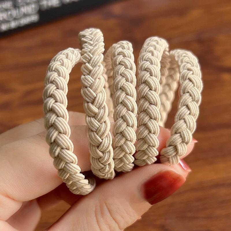 Elastico per Capelli a Scrunchie in Lussuosa Pelle Nera - Elastico Durevole per Capelli da Donna