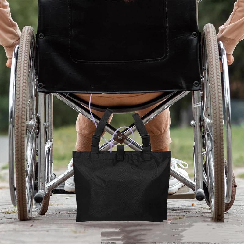 Wheelchair Hanging Storage Bag 1Pcs Waterproof Oxford Adjustable Straps Easy to Install for Seniors Daily Use