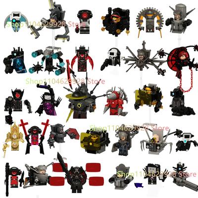 KDL Skibidi Toilet Man Figures Anime Block Toys TvMan Titan Cameraman Speakerman Bricks Model Toy For Kid Birthday Gifts