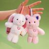 Chaveiro de Animal de Pelúcia Curta Com Coelho e Porco Fofos em Pé Para Presentes e Decoração