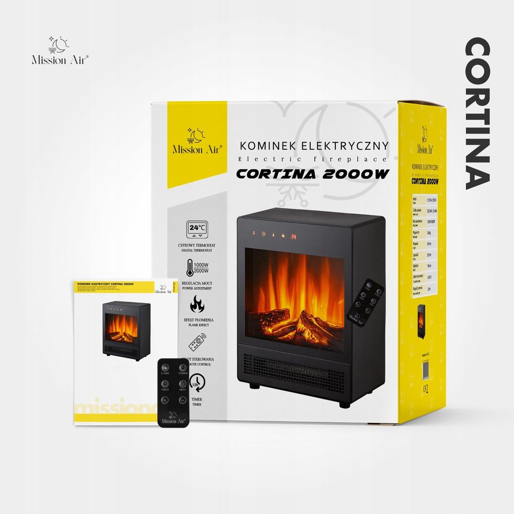 CAMINETTO ELETTRICO CORTINA 2000W
