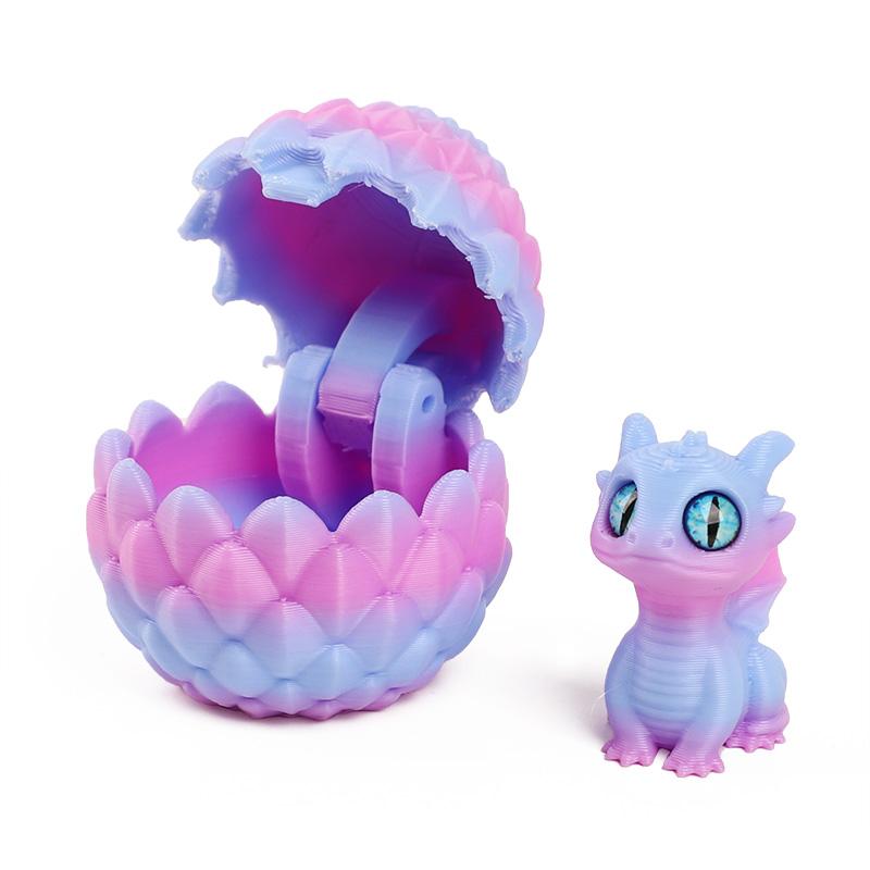 3D Printing Dragon Eggs with Mini Dragon Statue Ornaments for Kids Birthday Party Favors Goodie Pinata Filler Christmas Toy Gift