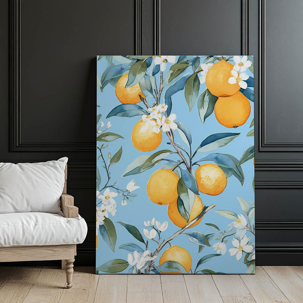 Kwitnące Pomarańcze Kwitnące Pomarańcze, 30X40 Cm, Bez Ramy, Płótno Premium Na Blejtramie