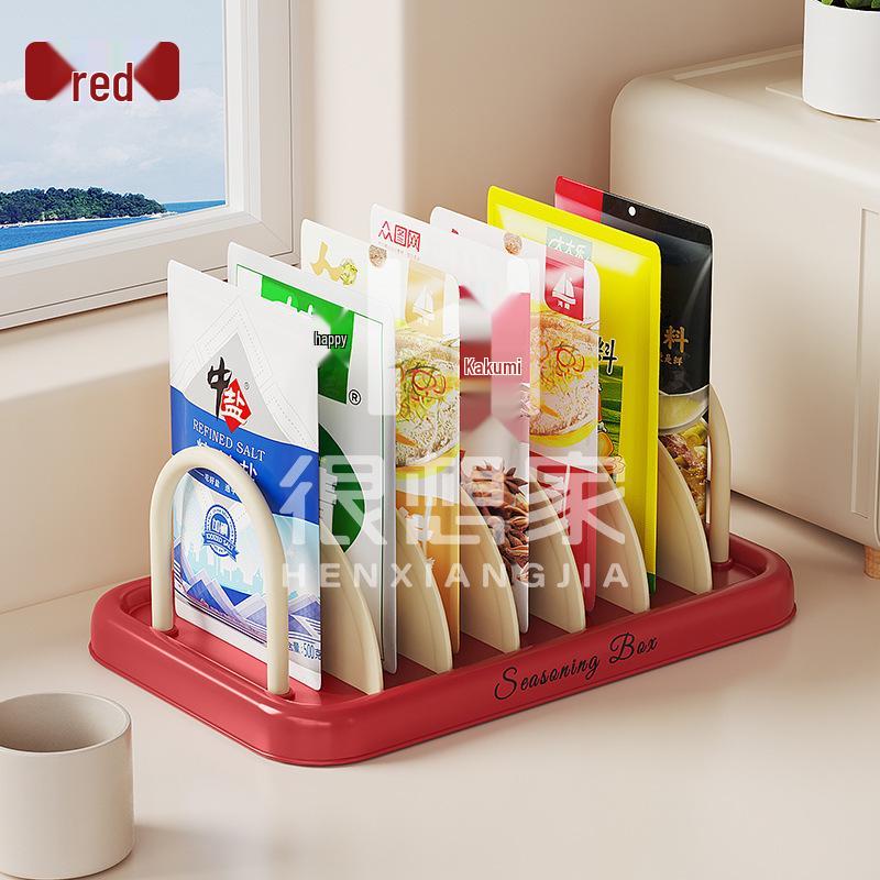Multifunctional Kitchen Rack for Seasoning, Bag Storage, and Dish Draining