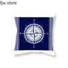 Home Decor Compass Anchor Pillow Cover Blue Mediterranean Cushion  Sofa Chair Car Office  Ornament 40x40cm 45x45cm