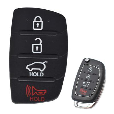 Almohadilla de goma de repuesto de 4 botones para Hyundai Tucson Santa Fe / ix45 Sonata i40, carcasa de llave de coche para reparación remota