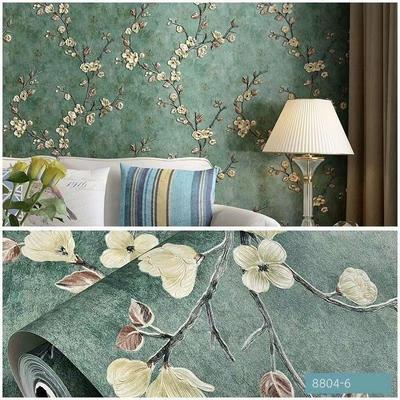 Wall Paper and Floral Wallpaper Wall Sticker for Home and Wall Decor, Spring, Summer, Autumn, Winter, Bedroom, Living Room, Art Music Room