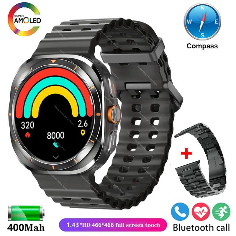 New Original Watch Ultra Smartwatch 47mm AMOLED ChatGPT GPS NFC Compass IP68 Waterproof Clock Bluetooth Call Smart Watch Men
