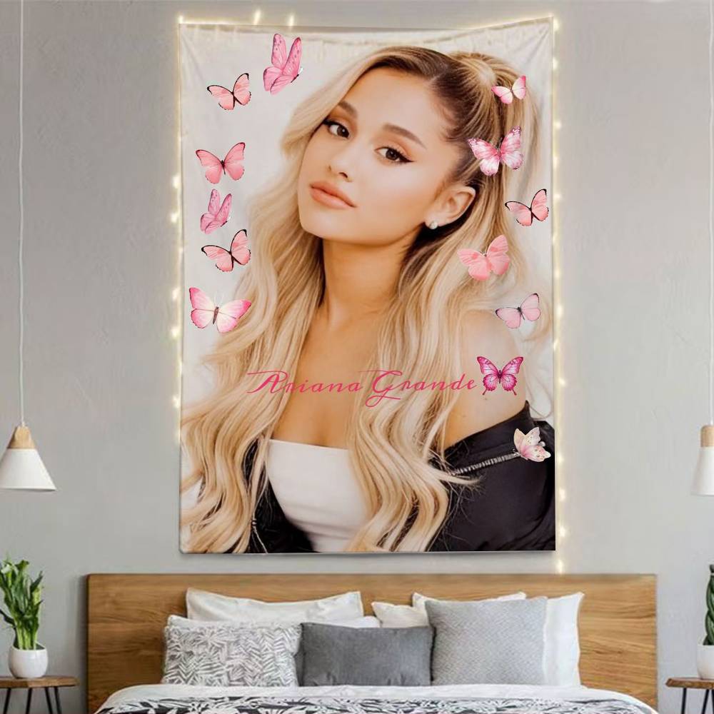 Hot Singer Ariana Ggrande Flags Wall Hanging Background Art Banner For Bedroom Home Outdoor Decor