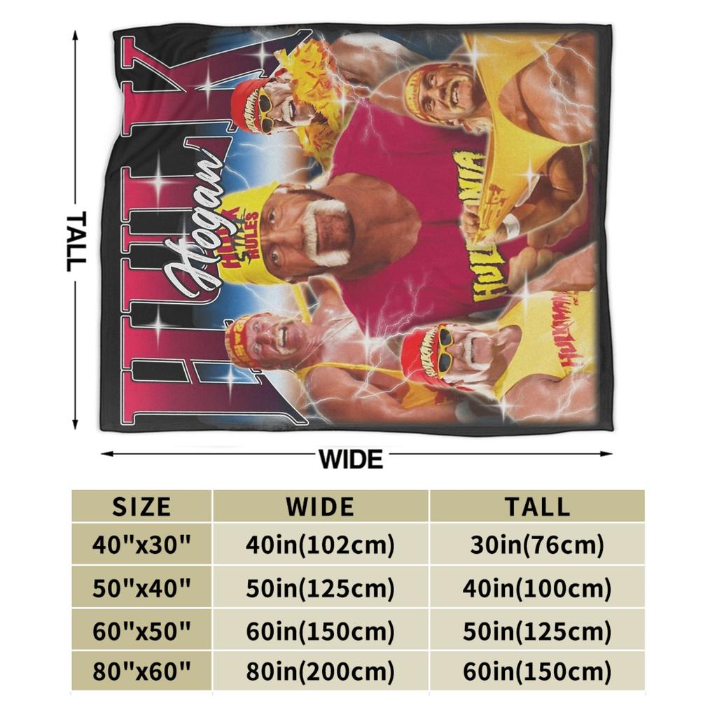 Hulk Hogan Hulkamania RIP Blanket Fleece Decoration Breathable Ultra-Soft Throw Blanket for Sofa Office Rug Piece