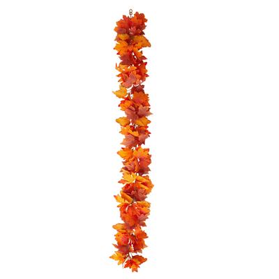 Fall Maple Leaf Garland Multi-Purpose Hanging Vine Decorative Garland Reusable Artificial Autumn Foliage Garland for Home Decor