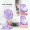 Desktop Fan, Quiet Electric Fan, USB Rechargeable, Long Battery Life, Large Blade, Portable Small Fan, Pink, 175*160*279mm