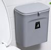 7L/9L Wall Mounted Trash Can Bin with Lid Waste Bin Kitchen Cabinet Door Hanging Trash Bin Garbage Car Recycle Dustbin Rubbish