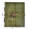 Premium Leather Diary With Metal Key Closure And Recycled Handmade Paper