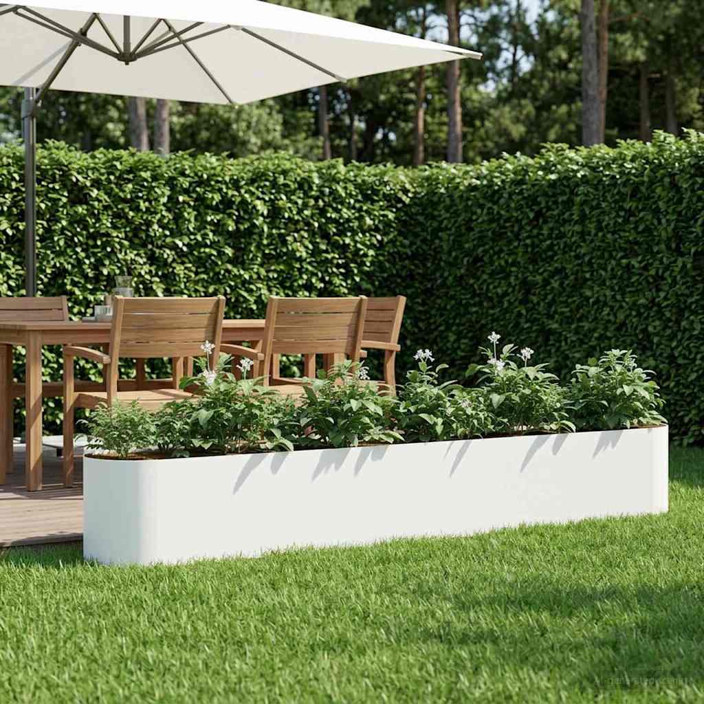 Raised Garden Bed for Outdoor Use White 280 X 40 X 40 Cm