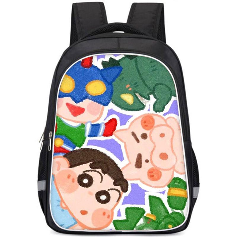Spacious Crayon Shin-chan Oxford Cloth Backpack Lightweight School Bag For Kids