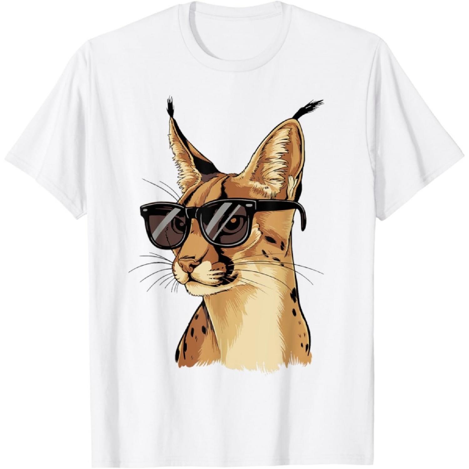 Большой Флоппа Смешной Каракал Мем Кот Флоппа Мем Футболка XXXXXL белый