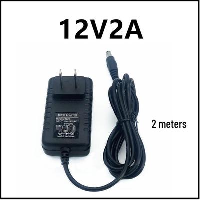 Wall-Mounted 12V2A Power Adapter for LED Light Strip and Live Stream Light, 2m.