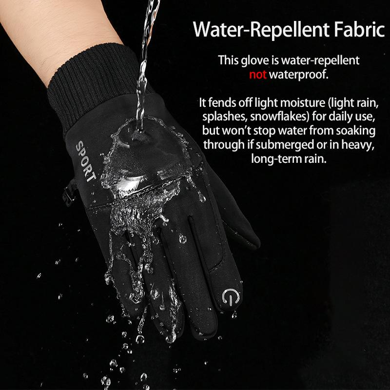 Durable And Safe Winter Cycling Gloves For Women Men Water-Repellent Touchscreen Warm Gloves Windproof Outdoor Sports Driving Anti-Slip Gloves