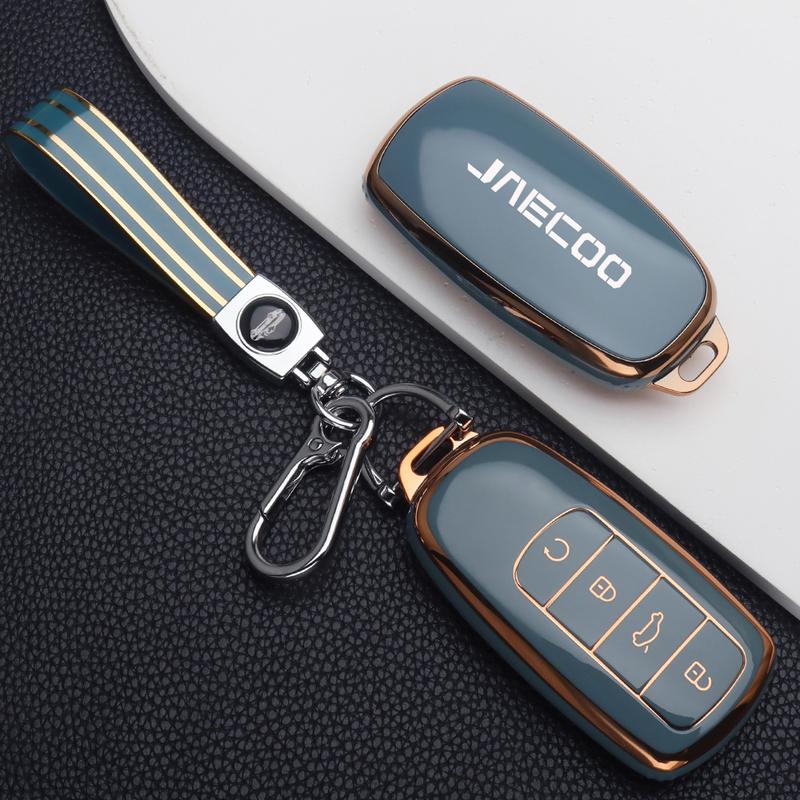 Pouzdro na klíče od auta pro Chery Jaecoo J7 J8 7 phev 2025 2024 2023 Měkké TPU pouzdro na klíče Ochranný kryt Klíčenka Autopříslušenství