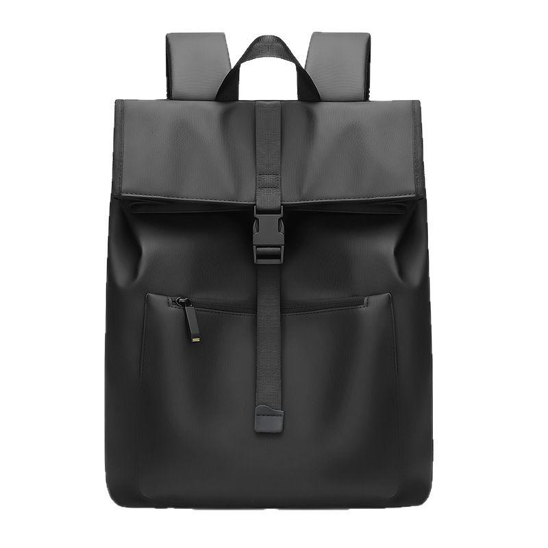 Rucksack mit großem Fassungsvermögen, schlichte Unifarbe, modische Computertasche, multifunktionaler Rucksack für Herren für den täglichen Gebrauch im Geschäft