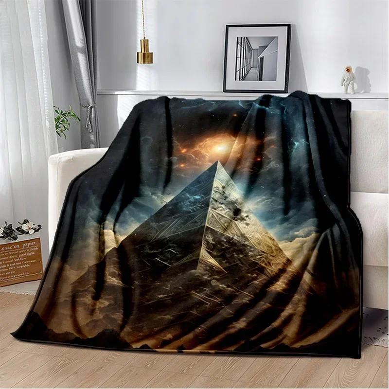 Egyptian Pyramid Famous Architecture Blanket,Soft Throw Blanket for Home Bedroom Bed Sofa Picnic Travel Rest Cover Blanket Kids