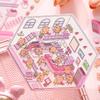 Kawaii Kapibala 3D Landscaping Stickers Cartoon Miniature Scene Visual Stacking Stickers Christmas Gift For Gift